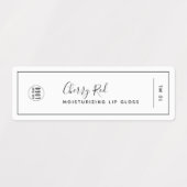 ロゴの黒い製品ラベル縁どを追加する ラベル (デザイン1)