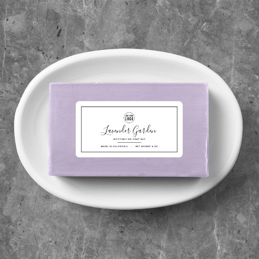 ロゴの黒い製品ラベル縁どを追加する ラベル