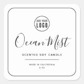 ロゴの黒い製品ラ縁どベルを追加 スクエアシール (正面)