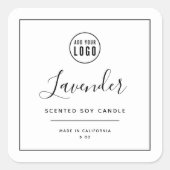 ロゴの黒い製品ラ縁どベルを追加 スクエアシール (正面)