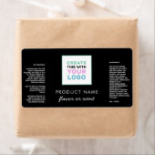 ロゴの黒い製品成分ラベルの追加 ラベル (インサイチュ)