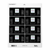 ロゴの黒い製品成分ラベルの追加 ラベル (フルシート)