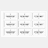 ロゴの黒と線の縁ど製品ラベルを追加する ラベル (シート)