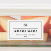 ロゴの黒と線の縁ど製品ラベルを追加する ラベル (貼付)