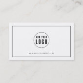 ロゴの黒の編集可能縁ど色を追加する ロイヤリティカード (裏面)