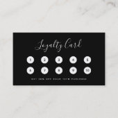 ロゴの黒の編集可能縁ど色を追加する ロイヤリティカード (正面)