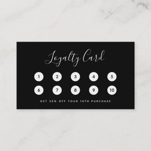 ロゴの黒の編集可能縁ど色を追加する ロイヤリティカード (正面)