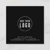 ロゴの黒の編集可能縁ど色を追加する 割引カード (裏面)