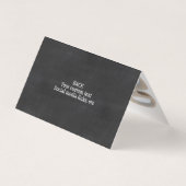 ロゴの黒板のシックなモダン中あなたの写真 名刺 (裏面)