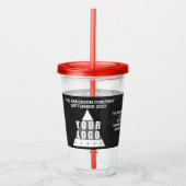 ロゴの黒板のシンプルでモダンでシックな昇進 アクリルタンブラー (正面)