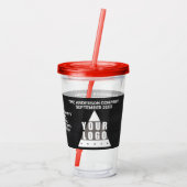 ロゴの黒板のシンプルでモダンでシックな昇進 アクリルタンブラー (裏面)