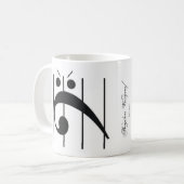 ロゴのBogdon Vasquafの署名のマグ コーヒーマグカップ (正面左)