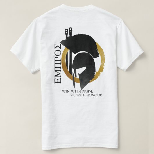 ロゴのEmprosのワイシャツ Tシャツ (デザイン裏面)