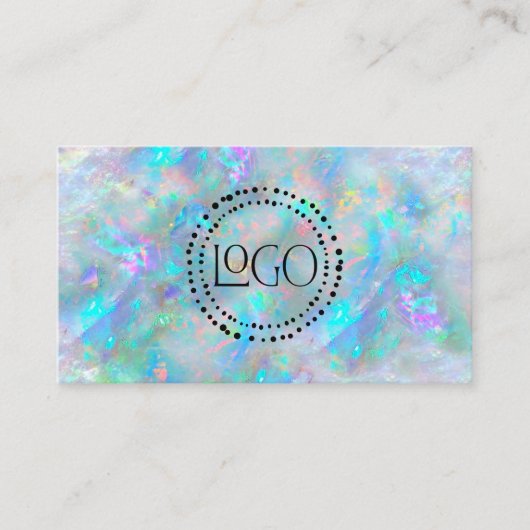 ロゴのopalテクスチャの背景 名刺 (正面)