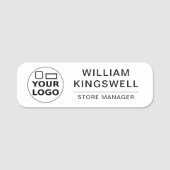 ロゴはこちらエレガントの黒いタイトル 名札 (正面)