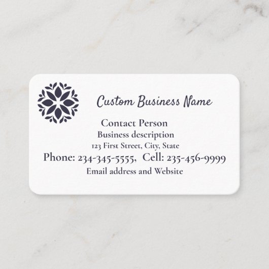 ロゴはこちらカスタマイズまたはMedalion 名刺 (正面)