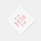 ロゴはこちらカスタム スタンダードカクテルナプキン (角)