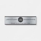 ロゴはこちらシルバードアシンボルや象徴for Office サインプレート (正面)