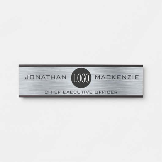 ロゴはこちらシルバードアシンボルや象徴for Office サインプレート (正面)