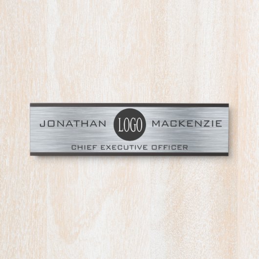 ロゴはこちらシルバードアシンボルや象徴for Office サインプレート (正面)