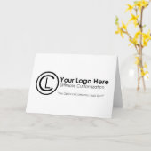 ロゴはこちらシンプルのあいさつカスタムカード カード (黄色い花)