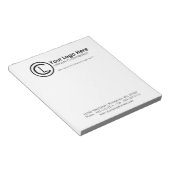 ロゴはこちらシンプルのメモカスタム帳 ノートパッド (アングル)