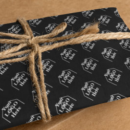 ロゴはこちらシンプルのモダンパターン折り返しページ ラッピングペーパーシート