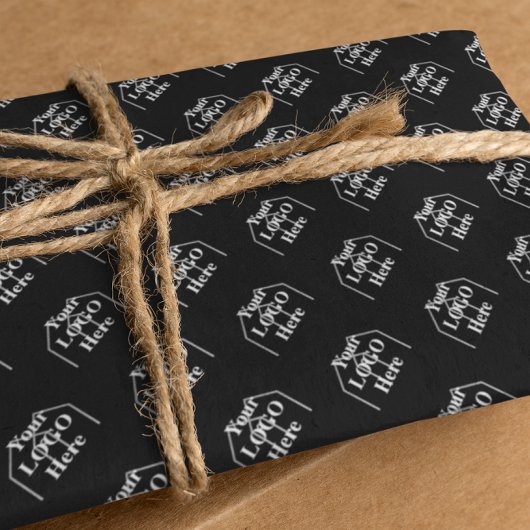 ロゴはこちらシンプルのモダンパターン折り返しページ ラッピングペーパーシート