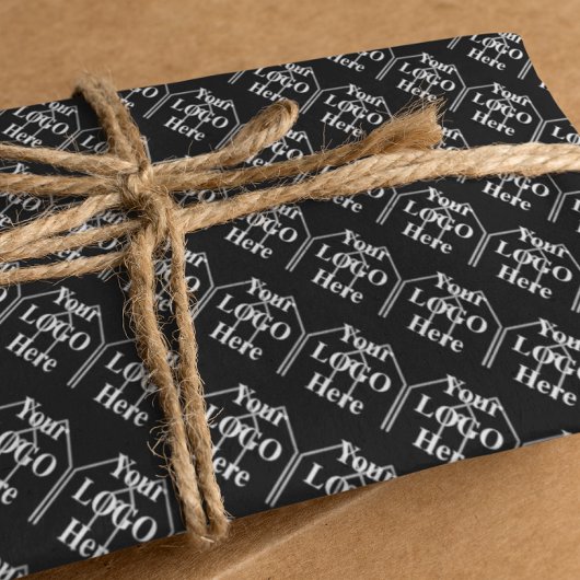 ロゴはこちらシンプルのモダンパターン ラッピングペーパーシート