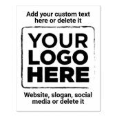 ロゴはこちらシンプルはっきりした4"x5"ビジネス文字 ラバースタンプ (インプリント)