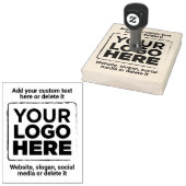 ロゴはこちらシンプルはっきりした4"x5"ビジネス文字 ラバースタンプ (押印)