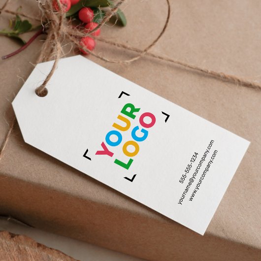 ロゴはこちらシンプルスモールビジネス連絡情報 ギフトタグ