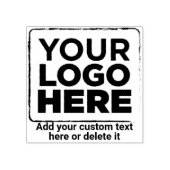 ロゴはこちらシンプルビジネス文字 ラバースタンプ (インプリント)