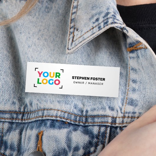 ロゴはこちらシンプルホワイトビジネス 名札