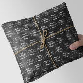 ロゴはこちらシンプルモダン白黒パターン 薄葉紙