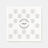 ロゴはこちらシンプルロゴの繰り返しカスタム スタンダードカクテルナプキン (正面)