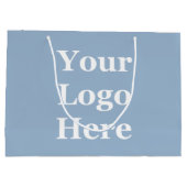 ロゴはこちらテンプレート青大抱き枕 ラージペーパーバッグ (裏面)