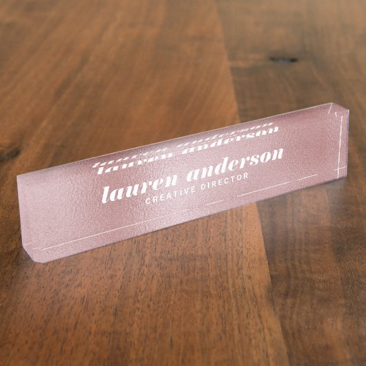 ロゴはこちらバラ金ゴールド デスクネームプレート (側面)