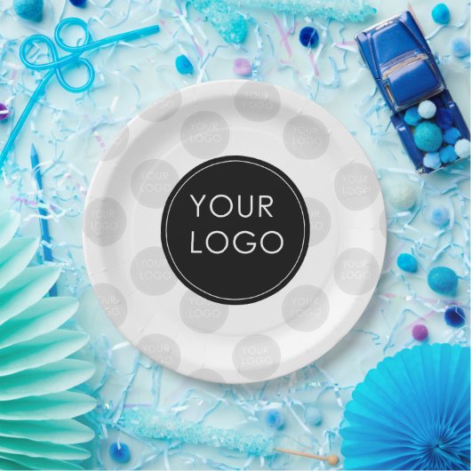 ロゴはこちらビジネス企業の会社 ペーパープレート (パーティー)