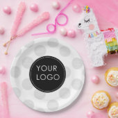 ロゴはこちらビジネス企業の会社 ペーパープレート (パーティー)