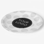 ロゴはこちらビジネス企業の会社 ペーパープレート (アングル)