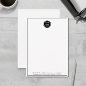 ロゴはこちらブラックブランドのク縁どリアル ノートカード