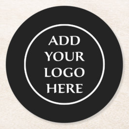 ロゴはこちらプロフェッショナル事業会社企業の ラウンドペーパーコースター