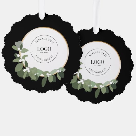 ロゴはこちらホリデーモダンリース事業 オーナメントカード (正面/裏面)