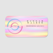 ロゴはこちらホログラフィックカラー 名札 (正面)