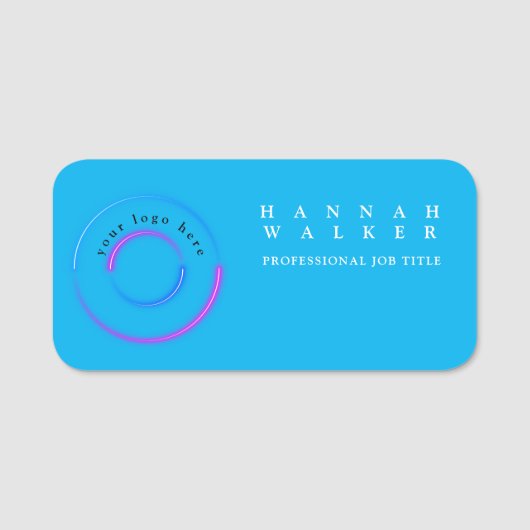 ロゴはこちらホログラフィックカラー 名札 (正面)