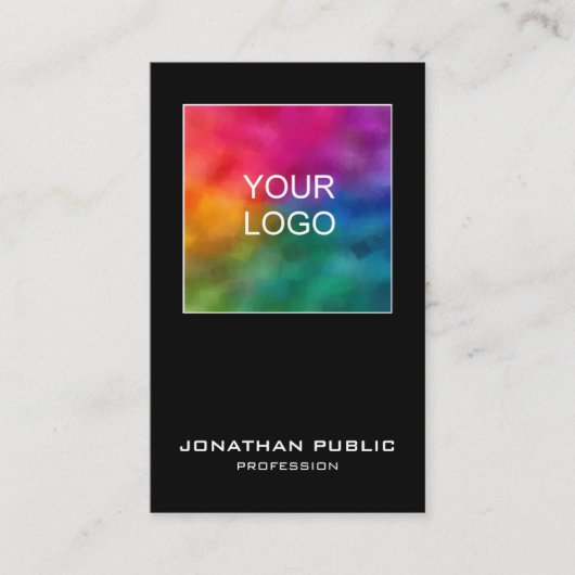 ロゴはこちらモダンエレガントデザイン 名刺 (正面)