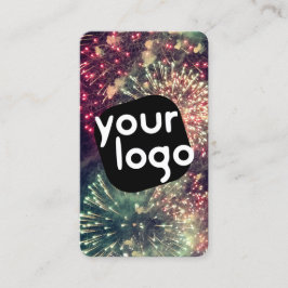 ロゴはこちらモダンQRコーカスタムド花火 名刺