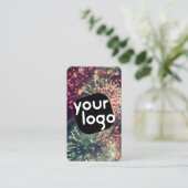 ロゴはこちらモダンQRコーカスタムド花火 名刺 (スタンド正面)