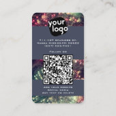 ロゴはこちらモダンQRコーカスタムド花火 名刺 (裏面)